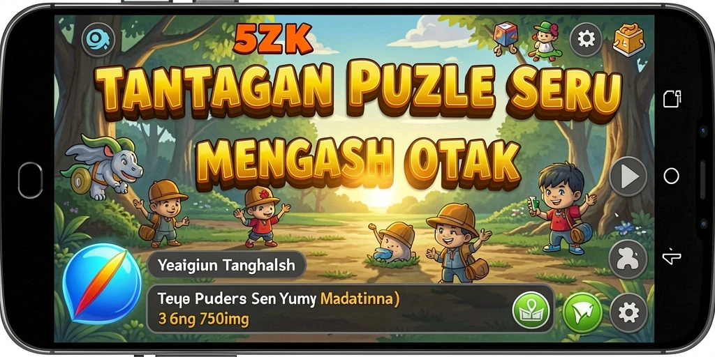 Screenshot permainan 5ZK menampilkan teka-teki yang menantang.