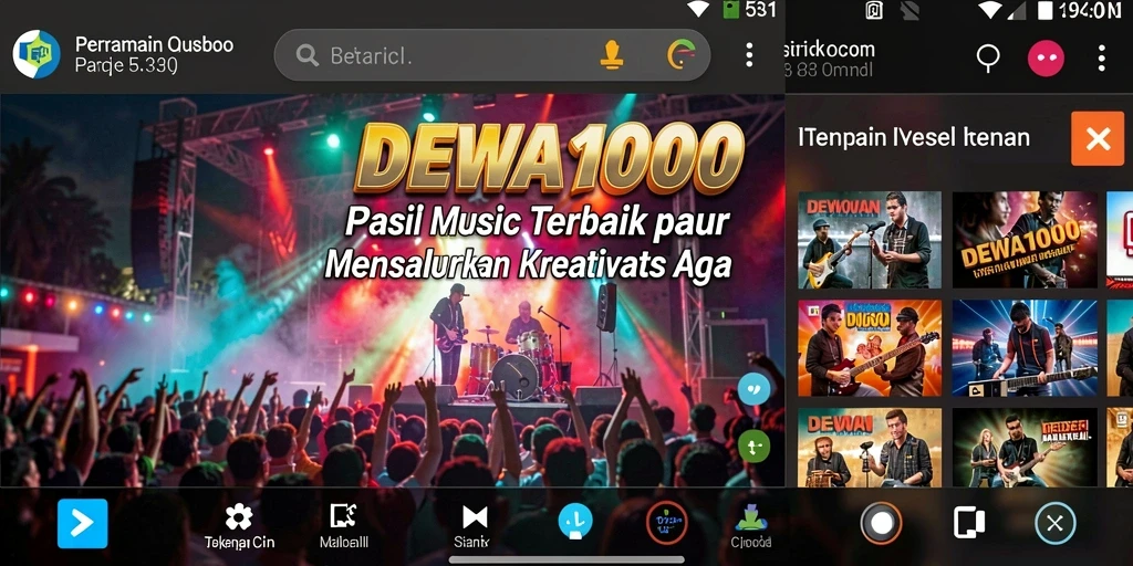 Screenshot gameplay <strong>DEWA1000</strong> menunjukkan pemain bersaing dalam permainan musik yang seru.