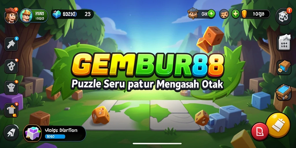 Screenshot gameplay GEMBUR88 menampilkan tantangan puzzle yang seru dan menarik.