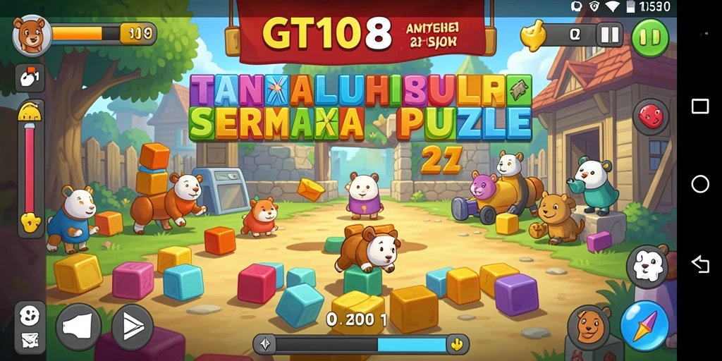 Tangkapan layar yang menunjukkan gameplay seru di GT108.
