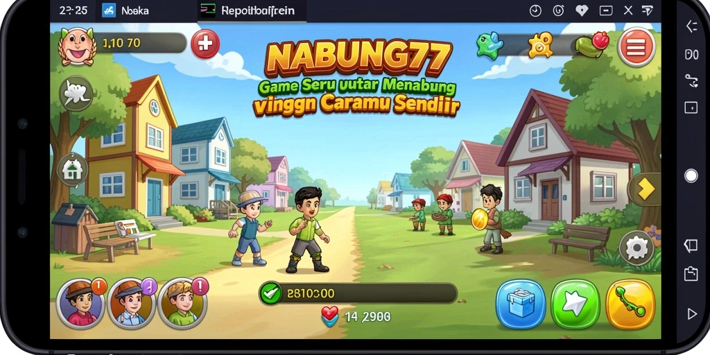 Tampilan gameplay menarik di NABUNG77, menampilkan tantangan seru.