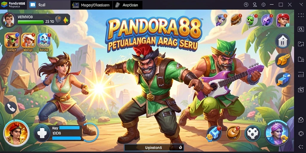 Screenshot utama PANDORA88 menampilkan aksi seru dalam permainan Arcade.