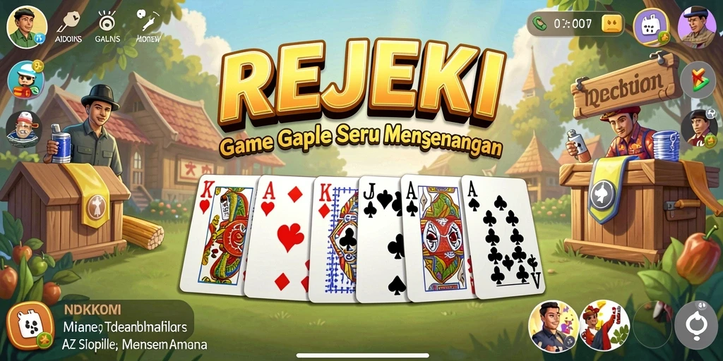 Tampilan gameplay seru di game Gaple REJEKI.