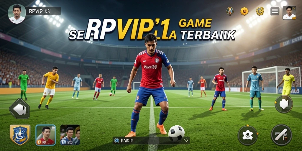 Tangkapan layar RPVIP1 menampilkan aksi menyerang yang mendebarkan di lapangan Football.