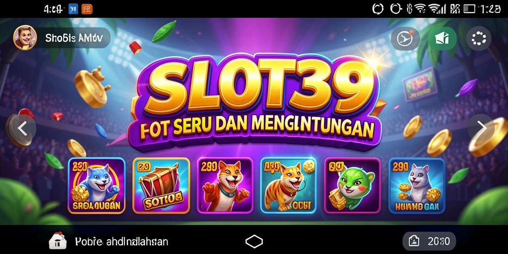 Tangkapan layar menampilkan gameplay seru dari SLOT39.