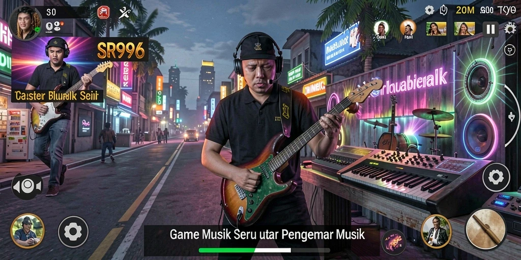 Tampilan gameplay seru dengan musik favorit di SR996.