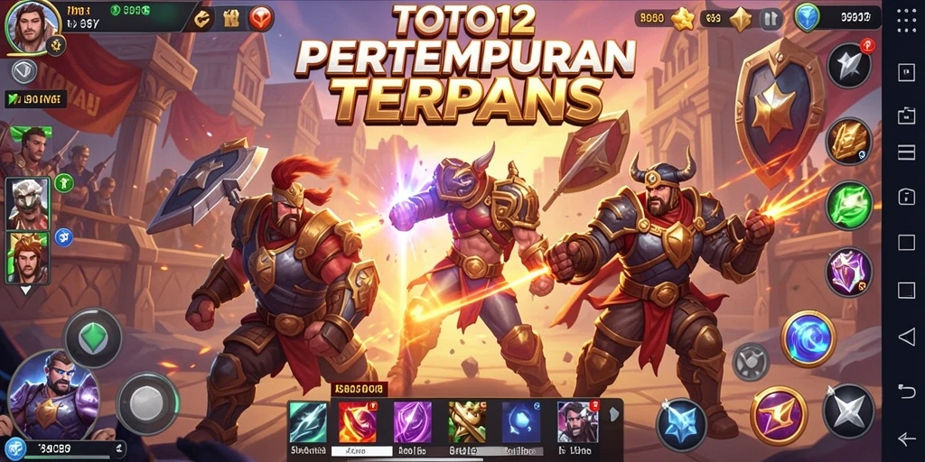 Tampilan gameplay seru TOTO12 dalam pertempuran Battle Royale.