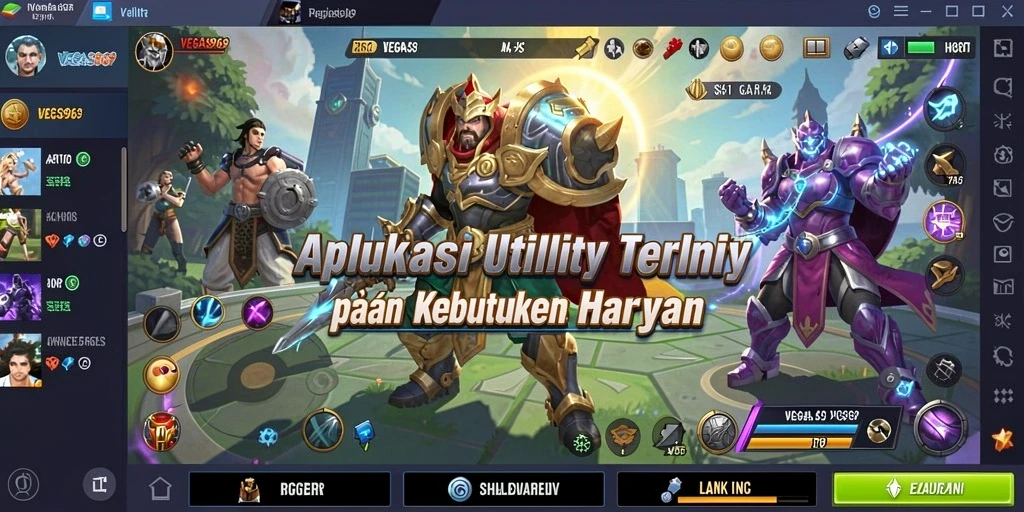 Tampilan antarmuka VEGAS969 yang intuitif dan menarik untuk aplikasi Utility.