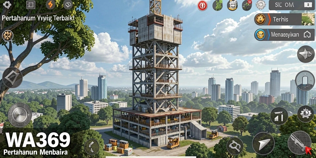 Menampilkan gameplay intens dan strategi menara di WA369.