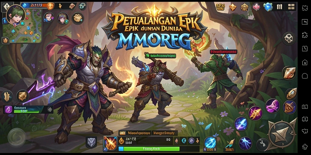 Screenshot utama ZK1177 menampilkan aksi pertempuran multiplayer yang mendebarkan.